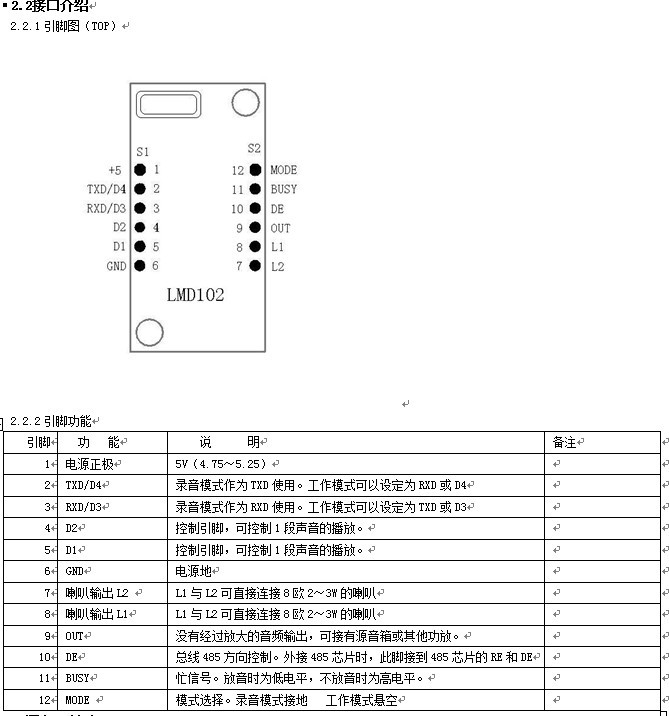 485语音？長MD102接口注明